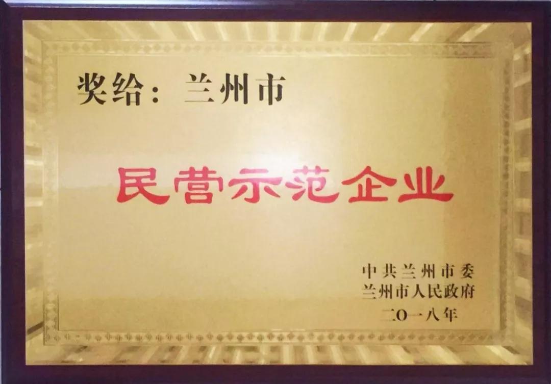 蘭州亞太集團(tuán)榮獲 “蘭州市民營示范企業(yè)”優(yōu)秀稱號(hào)